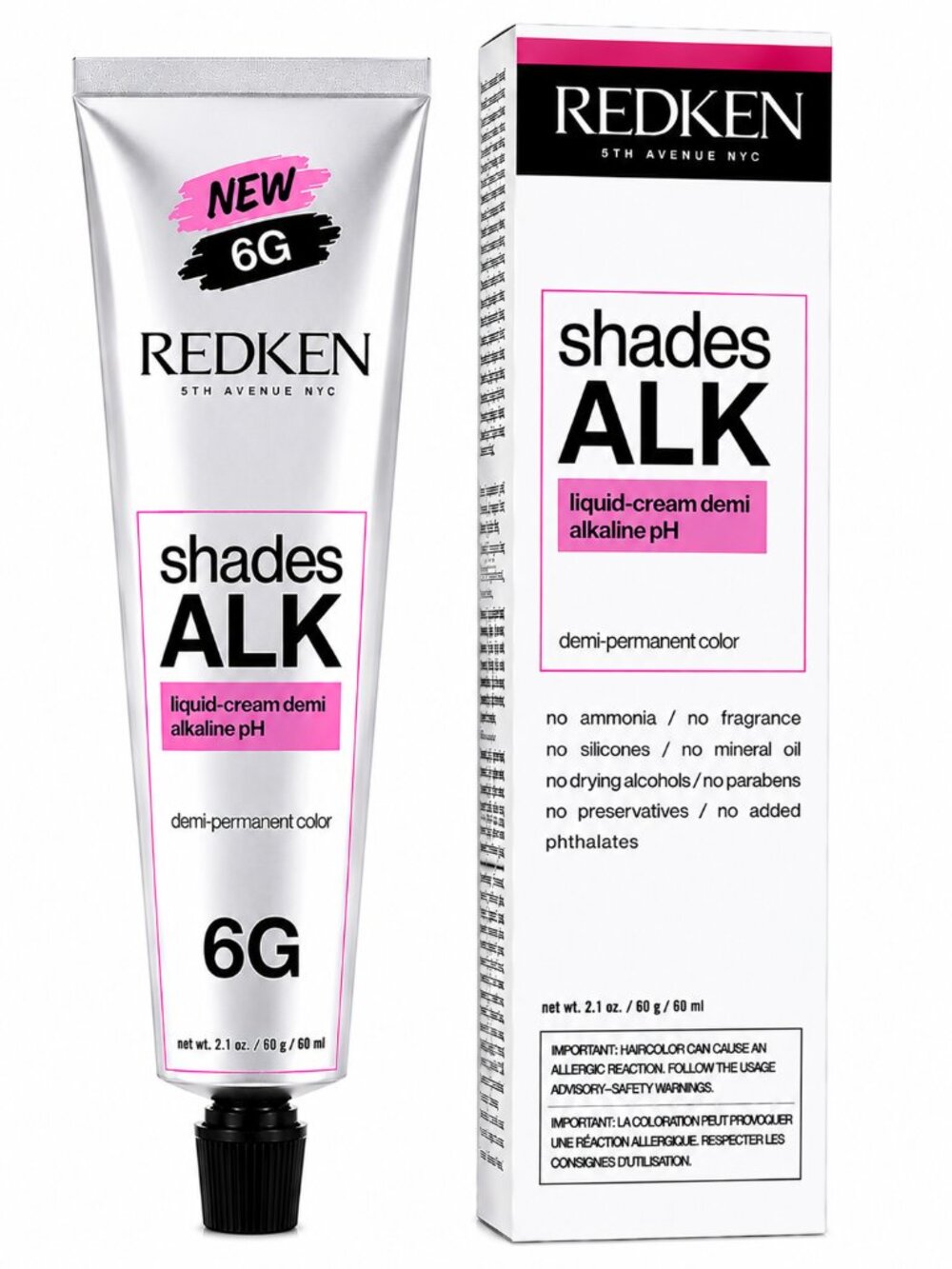 Redken Shades ALK Liquid Cream Demi Permanent Hair Color 6G 2.1 oz